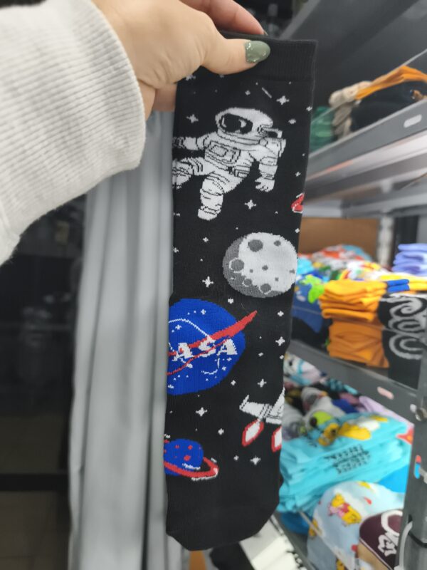 Media caña NASA estampada unisex algodon