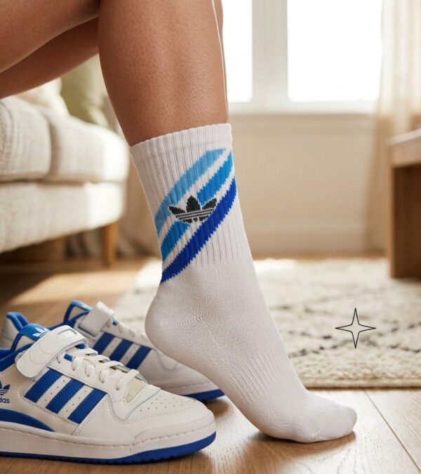 Tenis Adidas rayas celeste turquesa y azul