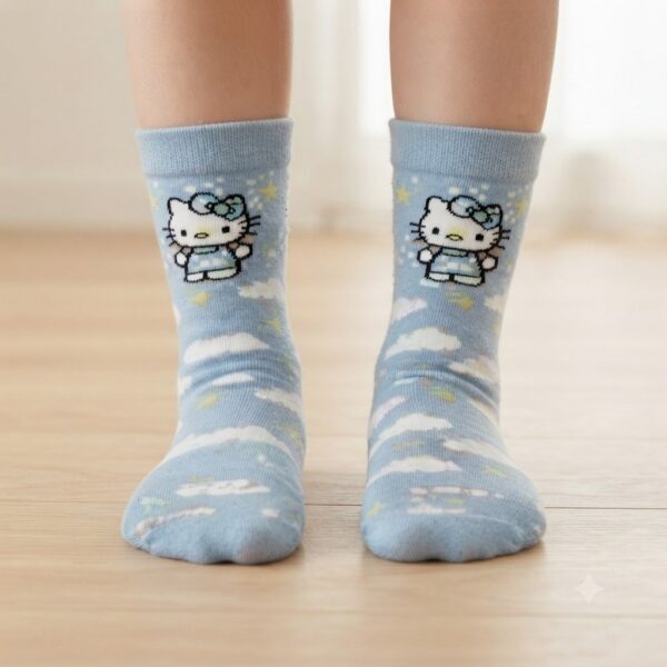 Media caña Kitty celeste kids