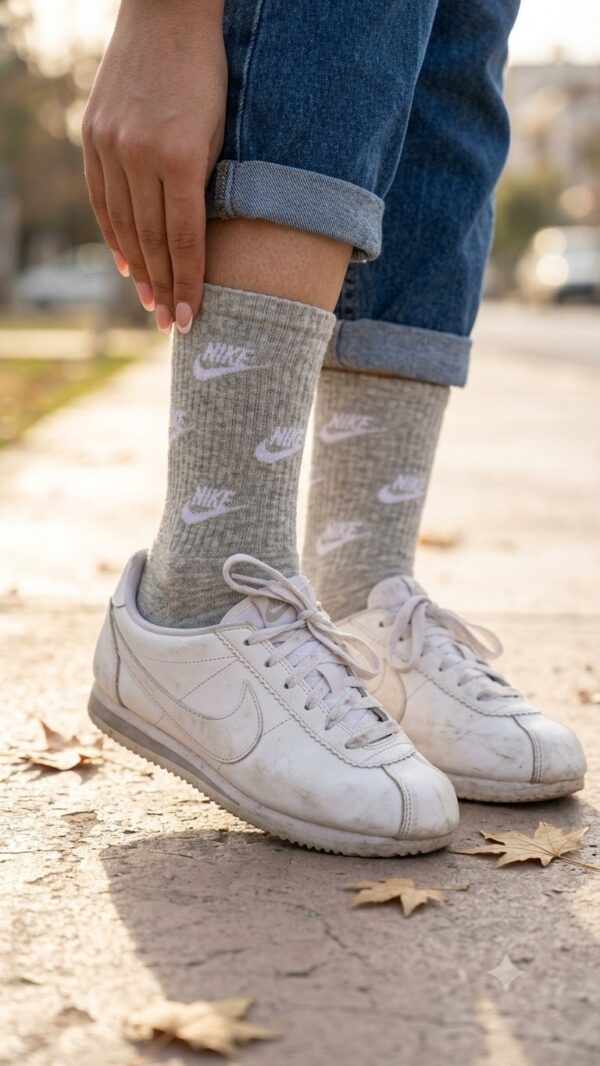 Tenis Nike gris multipalabras