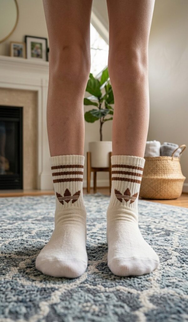 Media caña kids Adidas Beige